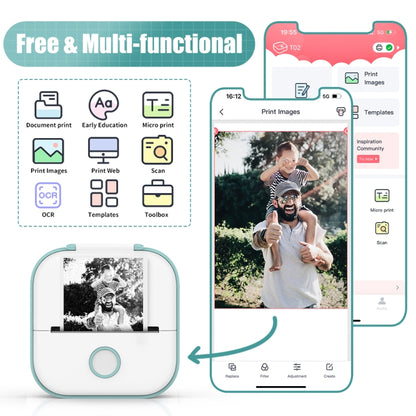 Phomemo T02 Gift Box Phone Bluetooth Mini Printer Photo Thermal Printer Family Student Wrong Question Printer(Pink) - Printer by Phomemo | Online Shopping UK | buy2fix