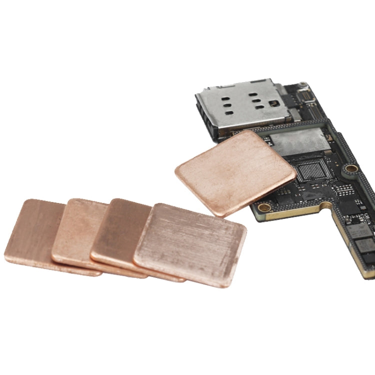 20pcs Laptop Cooling Copper Heat Sink Thermal Conductive Tabs Cell Phone Computer Graphics Card Heat Sinks 20x20x0.8mm by buy2fix