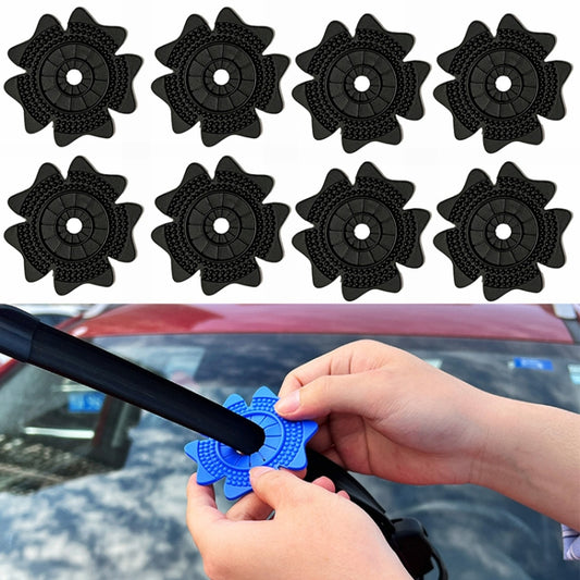 4sets Car Universal Wiper Hole Protective Cover PVC Dustproof Snowproof Wiper Pad(Black Small Hole) - Others by buy2fix | Online Shopping UK | buy2fix