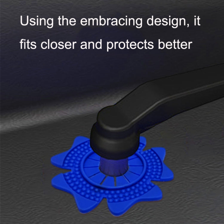 4sets Car Universal Wiper Hole Protective Cover PVC Dustproof Snowproof Wiper Pad(Blue Big Hole) - Others by buy2fix | Online Shopping UK | buy2fix