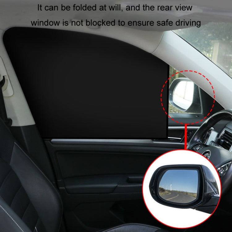 Heat-insulating Opaque Vinyl Coated Magnetic Car Curtains, Style: Full Blackout Co-pilot - Window Foils & Solar Protection by buy2fix | Online Shopping UK | buy2fix