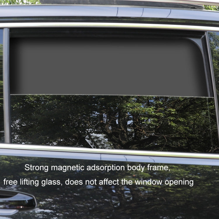 Heat-insulating Opaque Vinyl Coated Magnetic Car Curtains, Style: Titanium Silver Rear Row - Window Foils & Solar Protection by buy2fix | Online Shopping UK | buy2fix