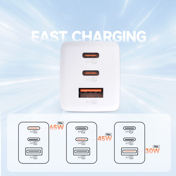 65W Set ROMOSS AC65H USB+Type-C/USB-C 65W Multifunctional Foldable GaN Charger, CN Plug - USB Charger by ROMOSS | Online Shopping UK | buy2fix