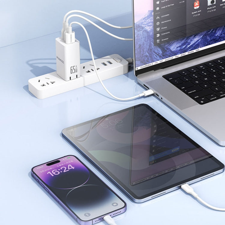 65W Set ROMOSS AC65H USB+Type-C/USB-C 65W Multifunctional Foldable GaN Charger, CN Plug - USB Charger by ROMOSS | Online Shopping UK | buy2fix