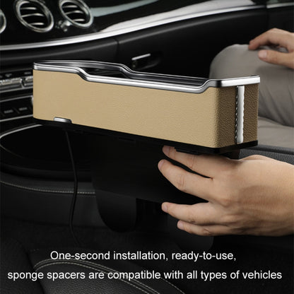 Car Seat Gap Storage Box Multifunctional Mobile Phone USB Charger, Color: Standard Black - Stowing Tidying by buy2fix | Online Shopping UK | buy2fix