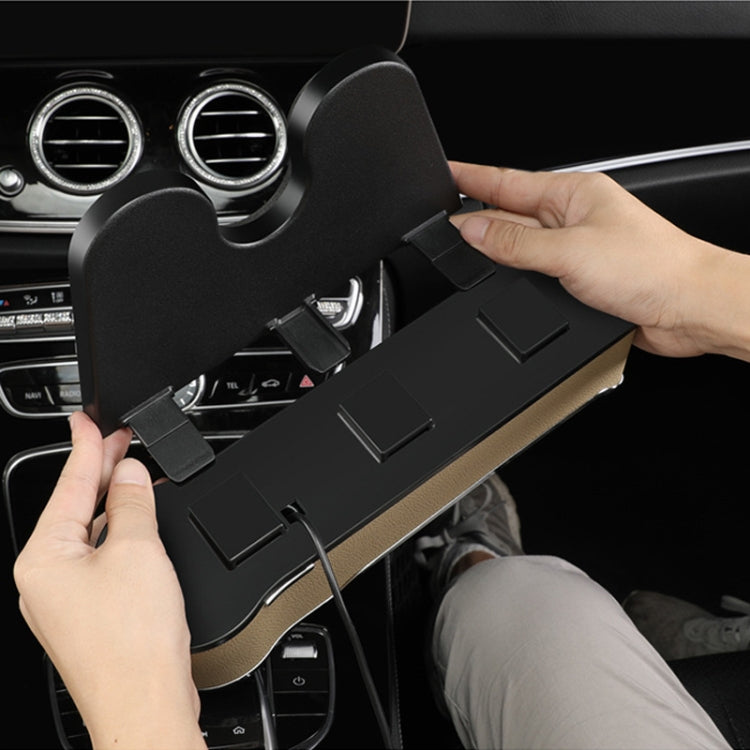 Car Seat Gap Storage Box Multifunctional Mobile Phone USB Charger, Color: QC3.0 Beige - Stowing Tidying by buy2fix | Online Shopping UK | buy2fix