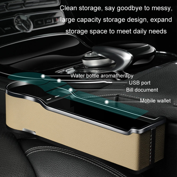 Car Seat Gap Storage Box Multifunctional Mobile Phone USB Charger, Color: QC3.0 Black - Stowing Tidying by buy2fix | Online Shopping UK | buy2fix