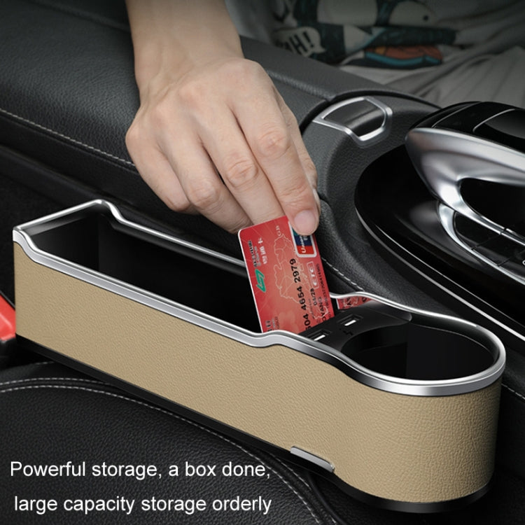 Car Seat Gap Storage Box Multifunctional Mobile Phone USB Charger, Color: Standard Black - Stowing Tidying by buy2fix | Online Shopping UK | buy2fix