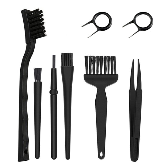 Brosse de nettoyage d'ordinateur antistatique, ensemble de pincettes, clavier de balayage, 8 pièces/ensemble