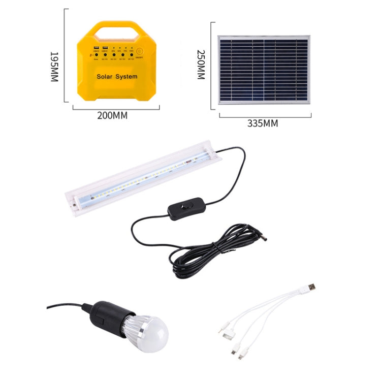 7AH 10W Solar Panel Emergency Light Rechargeable LED Solar Energy Kit - Others by buy2fix | Online Shopping UK | buy2fix