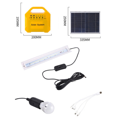 7AH 10W Solar Panel Emergency Light Rechargeable LED Solar Energy Kit - Others by buy2fix | Online Shopping UK | buy2fix