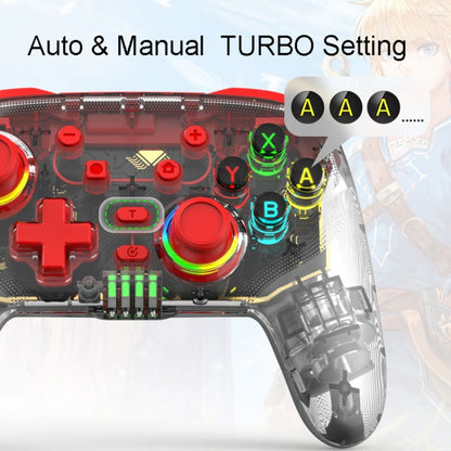 For PS3 / PS4 Dual Vibration Wireless Gamepad With RGB Lights(Red) - Gamepads by buy2fix | Online Shopping UK | buy2fix