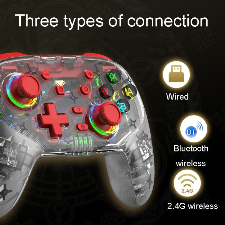 For PS3 / PS4 Dual Vibration Wireless Gamepad With RGB Lights(Red) - Gamepads by buy2fix | Online Shopping UK | buy2fix