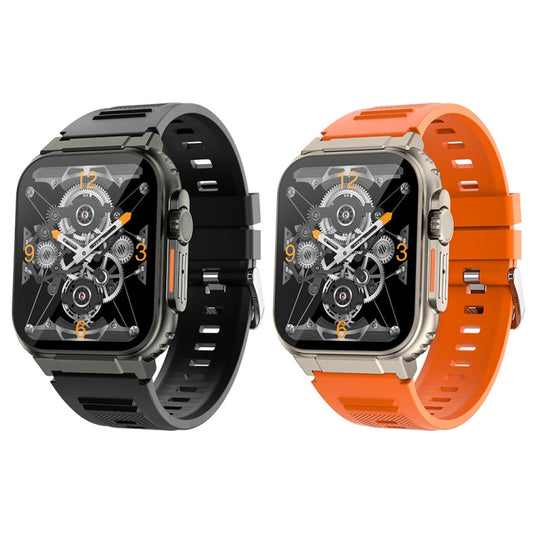 A70 1.96 Inch Health Monitoring Multifunctional IP68 Waterproof Bluetooth Call Smart Watch(Black) by buy2fix