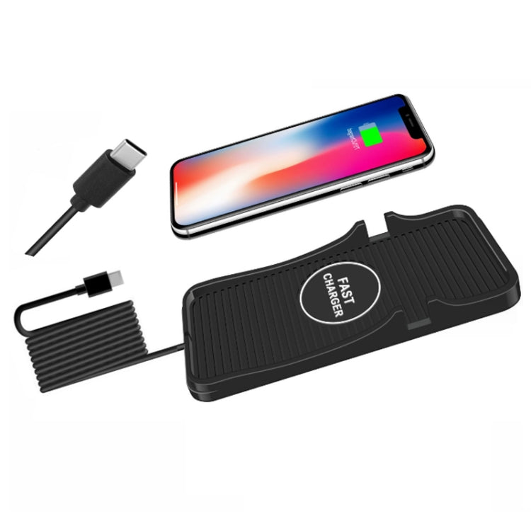 15W Car Wireless Charging Silicone Base For Apple Android Phones(TYPE-C Interface) - Wireless Charging Pads by buy2fix | Online Shopping UK | buy2fix