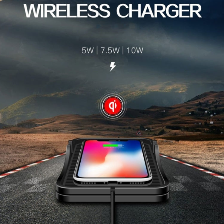 15W Car Wireless Charging Silicone Base For Apple Android Phones(TYPE-C Interface) - Wireless Charging Pads by buy2fix | Online Shopping UK | buy2fix