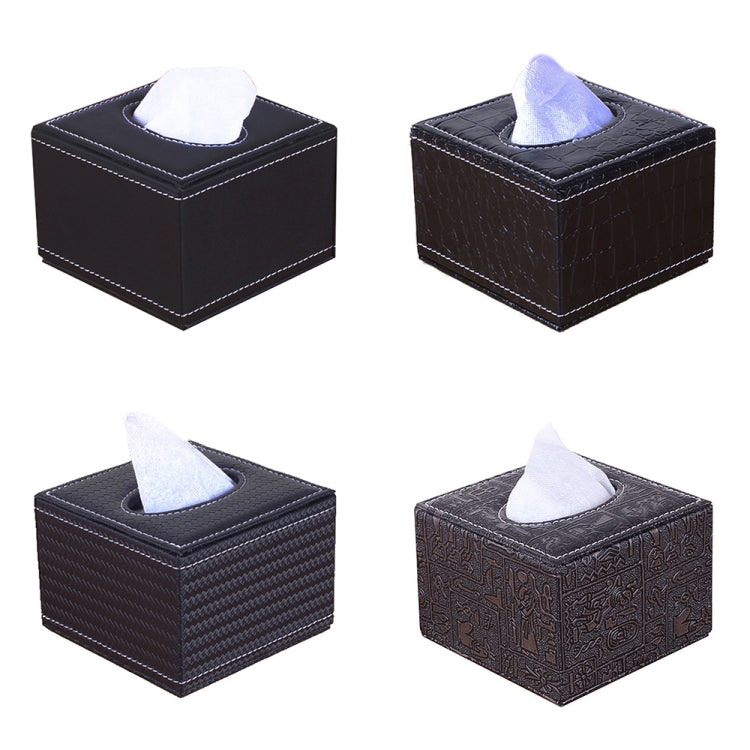 Ancient Pattern Hotel Restaurant Leather Square Paper Box Car Tissue Box by buy2fix
