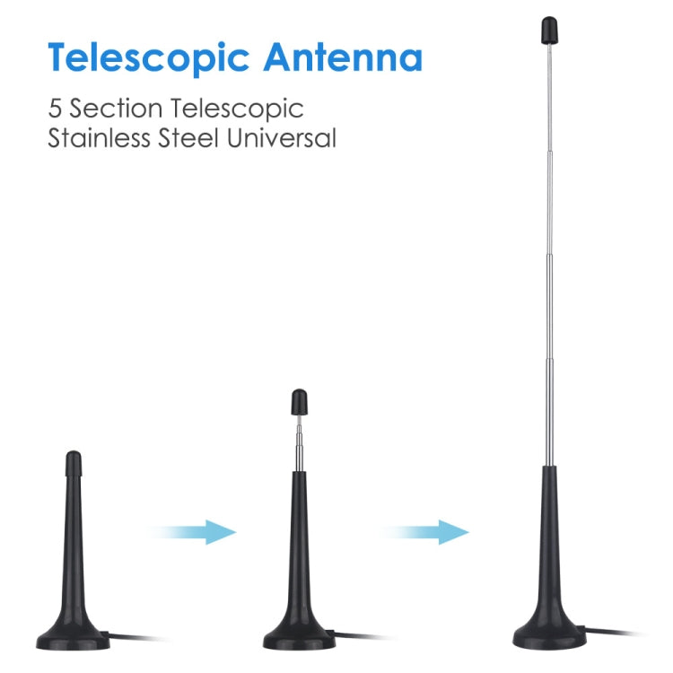 Extended Radio Antenna With Magnetic Base TV Adapting F-Connector FM Regulatory TV Radio Antenna - DVB-T & Simulation Antenna by buy2fix | Online Shopping UK | buy2fix