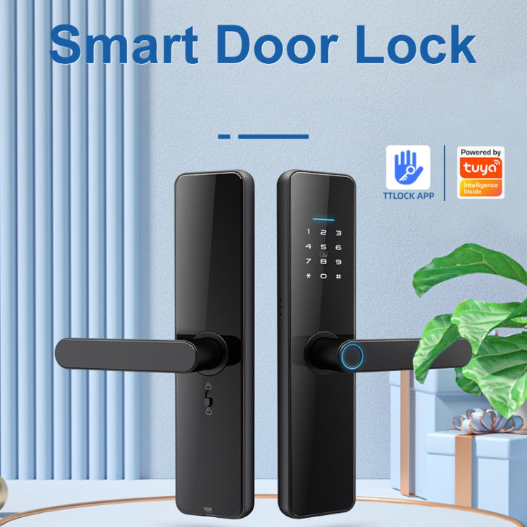 C91 Tuya Smart WiFi Password Fingerprint Electronic Door Lock(Bronze) by buy2fix