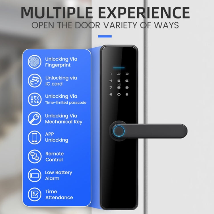 C91 Tuya Smart WiFi Password Fingerprint Electronic Door Lock(Bronze) by buy2fix