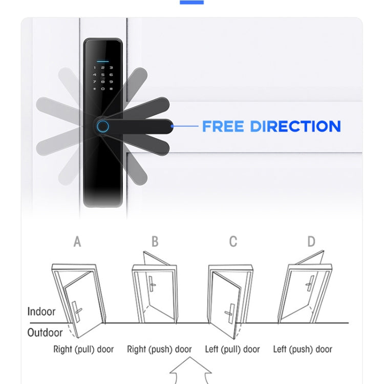 C91 Tuya Smart WiFi Password Fingerprint Electronic Door Lock(Bronze) by buy2fix