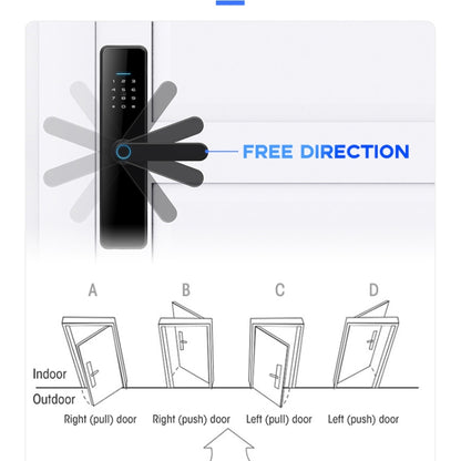C91 Tuya Smart WiFi Password Fingerprint Electronic Door Lock(Bronze) by buy2fix