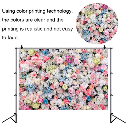 2.1 X 1.5m Festive Photography Backdrop 3D Wedding Flower Wall Hanging Cloth, Style: C-1889 - Valentines Day by buy2fix | Online Shopping UK | buy2fix