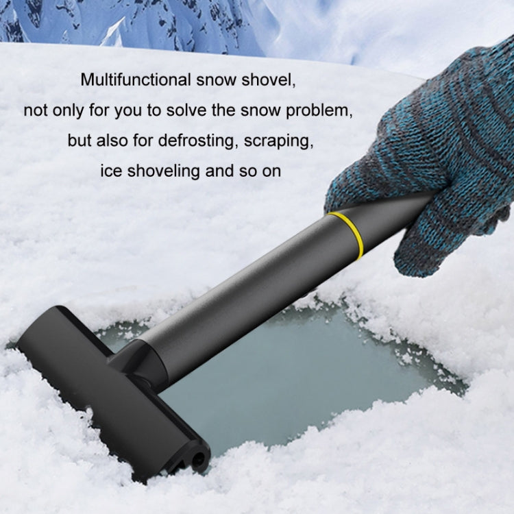 Vehicle-Mounted Snow Shovel Multifunctional Alloy Glass Deicer Shovel(Gray) - Ice Scraper by buy2fix | Online Shopping UK | buy2fix