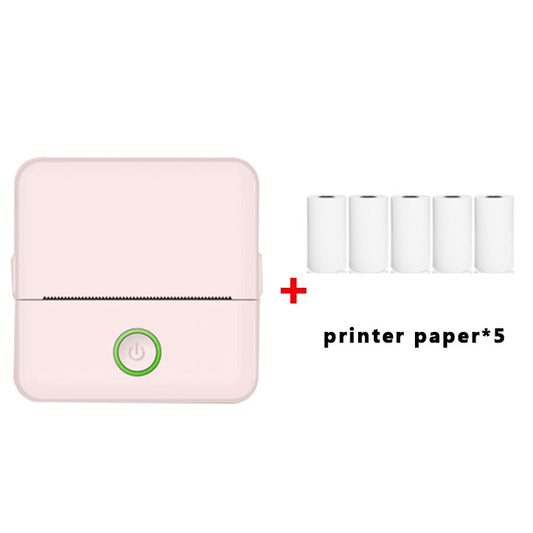 X6 200DPI Student Homework Printer Bluetooth Inkless Pocket Printer Pink Printing Paper x5 - Printer by buy2fix | Online Shopping UK | buy2fix