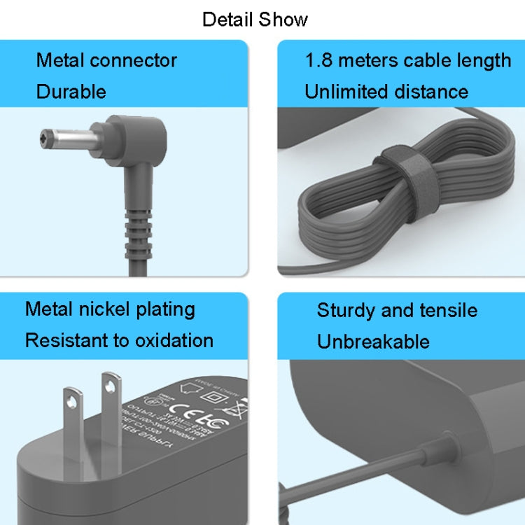 For Dyson V10 / V11 / V12 / V15 / SV12 / SV20 Vacuum Cleaner Charger Universal Power Adapter, US Plug(CT-1250) - Dyson Accessories by buy2fix | Online Shopping UK | buy2fix