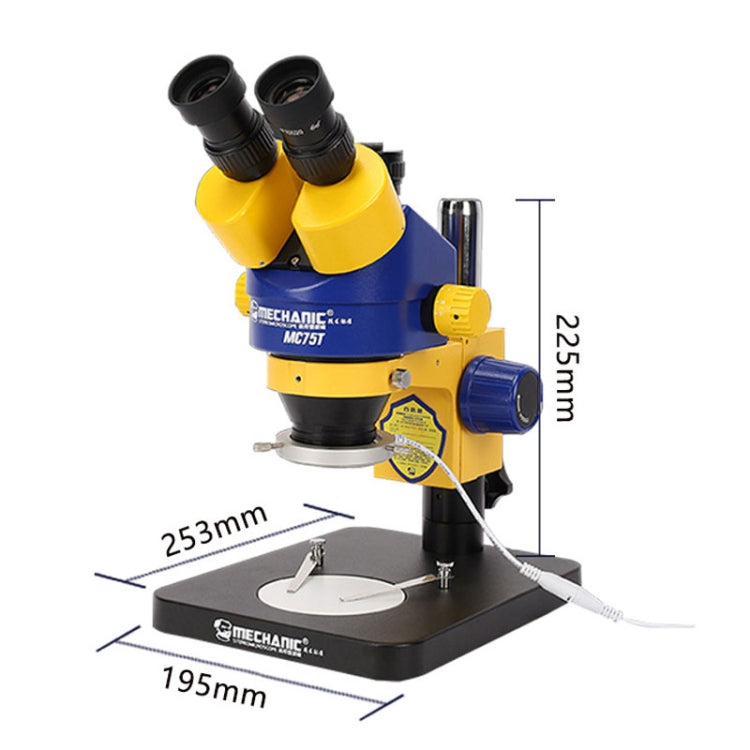 MECHANIC MC-75TimatX Trinocular Stereo Microscope Industrial Grade Can Connect To HD Display by MECHANIC