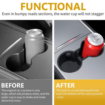 For Tesla Model Y / 3 Water Cup Limited Device Center Control Water Cup Holder(Black) by buy2fix