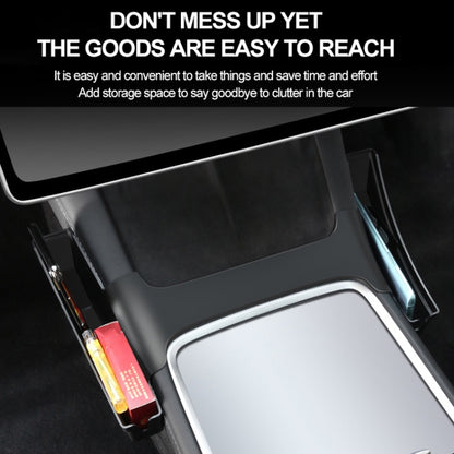 For Tesla Model Y / 3 Center Side Storage Box Side Organizer Saddle Box Interior Modification Accessories by buy2fix