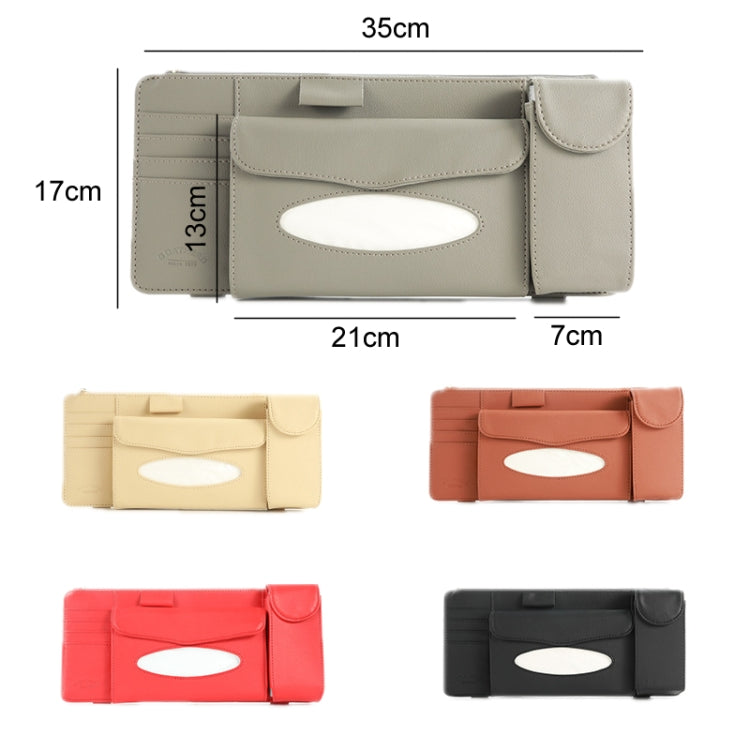 Car Tissue Box Multifunctional Hanging Sun Visor Glasses Card Holder, Model: Grey - Sunglasses & Glasses Clips by buy2fix | Online Shopping UK | buy2fix