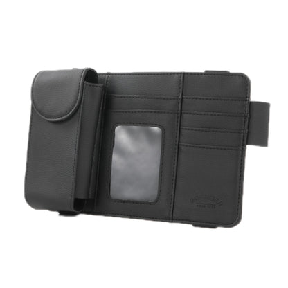 Car Sun Visor Storage Glasses Case Card Holder Bill Document Holder(Black) - Sunglasses & Glasses Clips by buy2fix | Online Shopping UK | buy2fix