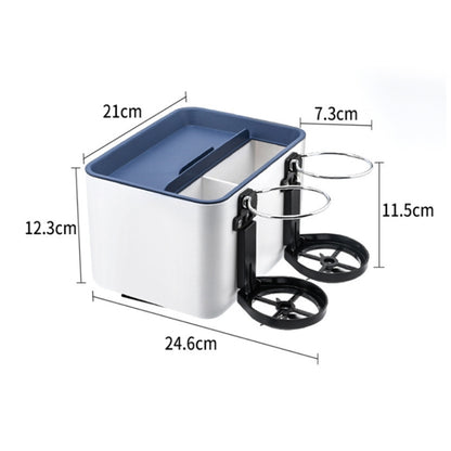 Car Multifunctional Water Cup Holder Armrest Box Paper Box(Blue) by buy2fix