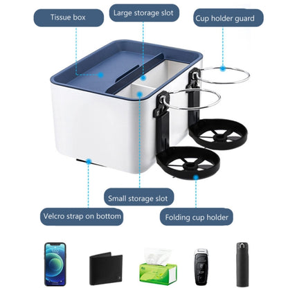 Car Multifunctional Water Cup Holder Armrest Box Paper Box(Gray) by buy2fix