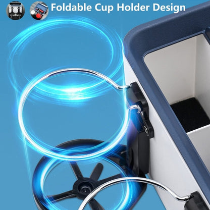 Car Multifunctional Water Cup Holder Armrest Box Paper Box(Blue) by buy2fix