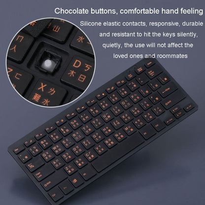 Cangjie Code Keyboard Traditional Chinese Annotated Wireless Keyboard 2.4G Wireless Connection Keyboard(Black) - Wireless Keyboard by buy2fix | Online Shopping UK | buy2fix