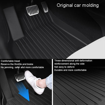 3pcs /Set For Tesla Model Y TPE Injection Car Foot Mats Interior Accessories - Seat Accessories by buy2fix | Online Shopping UK | buy2fix