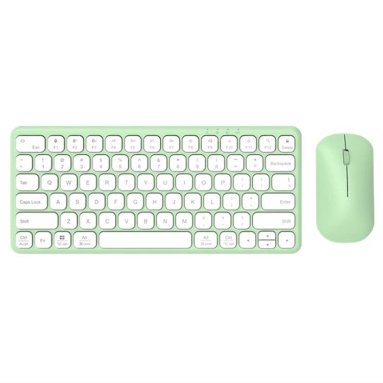 B087 2.4G Portable 78 Keys Dual Mode Wireless Bluetooth Keyboard And Mouse, Style: Keyboard Mouse Set Green - Wireless Keyboard by buy2fix | Online Shopping UK | buy2fix