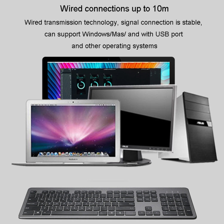 B035 104 Keys Wired Computer Keyboard Lightweight Universal Keypad(Grey) - Wired Keyboard by buy2fix | Online Shopping UK | buy2fix