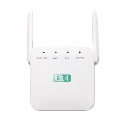 2.4G 300M Wi-Fi Amplifier Long Range WiFi Repeater Wireless Signal Booster UK Plug White - Broadband Amplifiers by buy2fix | Online Shopping UK | buy2fix