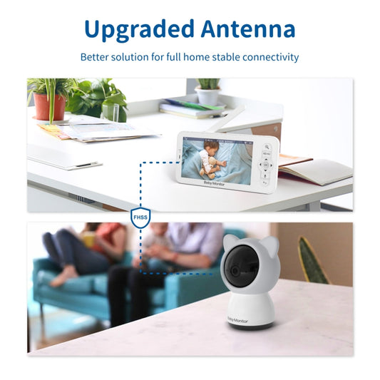 5 Inch HD Baby Monitor Wireless Wifi Baby Care Camera UK Plug by buy2fix