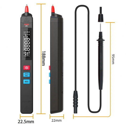 BSIDE Z5 Smart Pen Multimeter Backlight LCD 6000 Counts Auto Voltage Detector by BSIDE