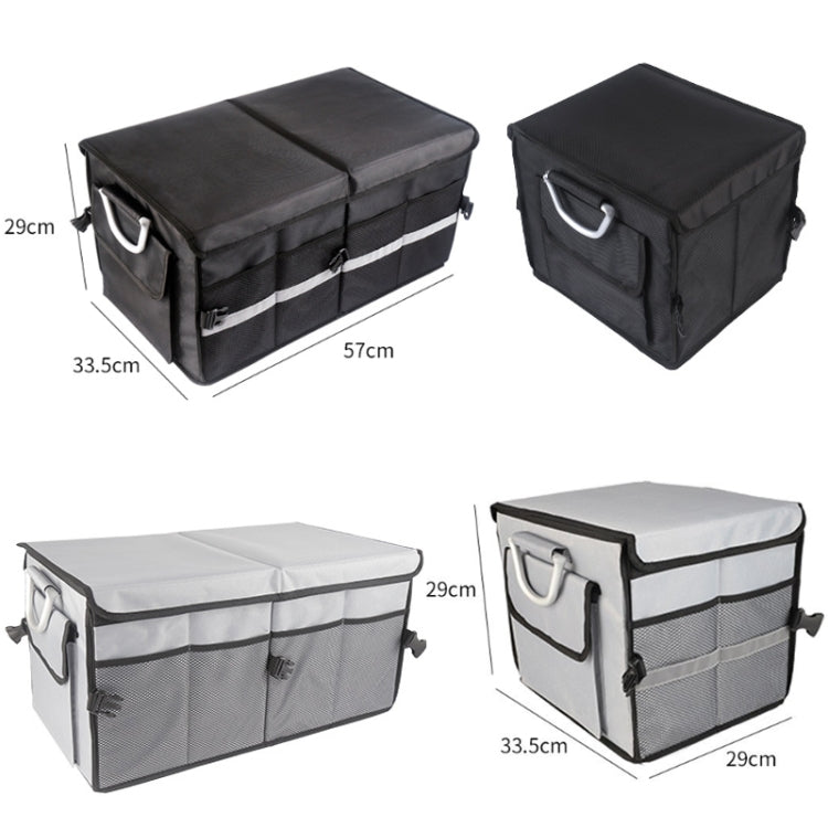 Car Trunk Storage Box Oxford Cloth Folding Organizer With Reflective Strips, Color: Large Gray - Stowing Tidying by buy2fix | Online Shopping UK | buy2fix