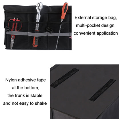 Car Trunk Storage Box Oxford Cloth Folding Organizer With Reflective Strips, Color: Small Black - Stowing Tidying by buy2fix | Online Shopping UK | buy2fix