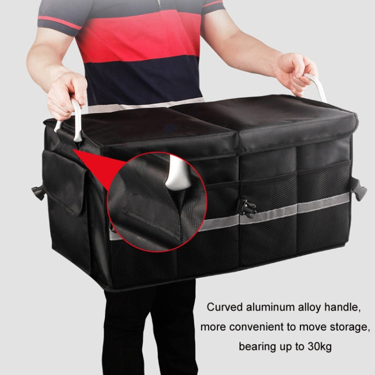 Car Trunk Storage Box Oxford Cloth Folding Organizer With Reflective Strips, Color: Small Gray - Stowing Tidying by buy2fix | Online Shopping UK | buy2fix