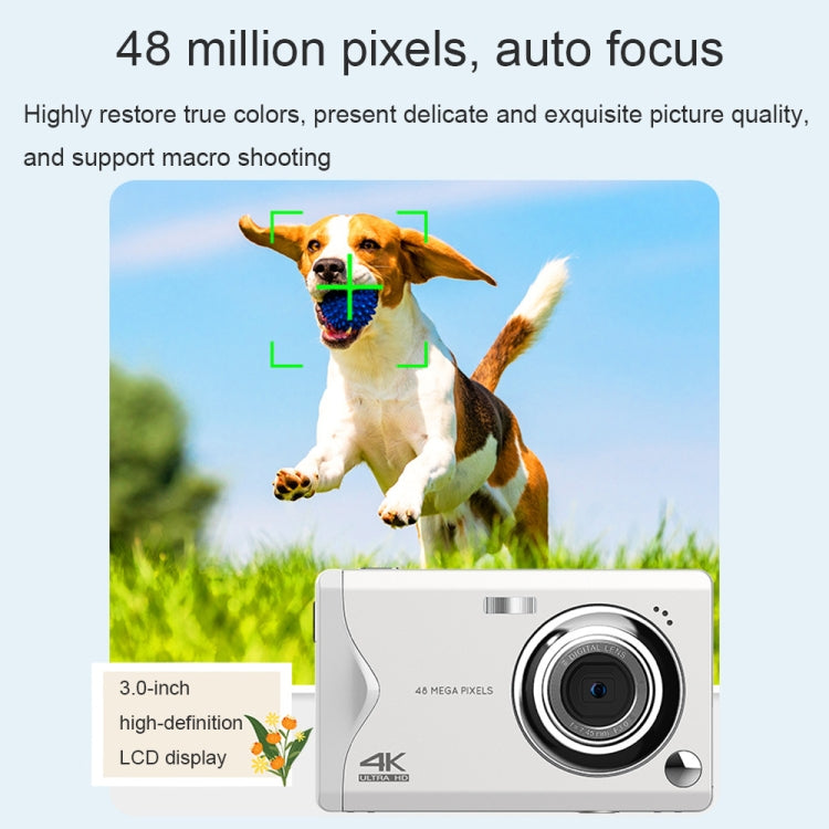 4K HD 3.0-Inch IPS Screen Autofocus HD Digital Camera(White) - Children Cameras by buy2fix | Online Shopping UK | buy2fix