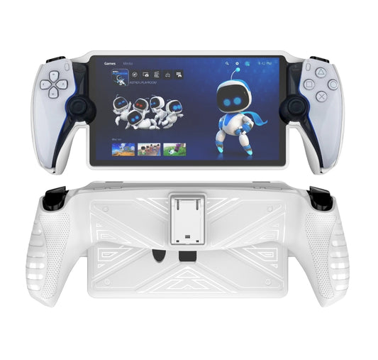 For Sony PlayStation Portal TPU Protective Case Cover With Stand(White) by buy2fix